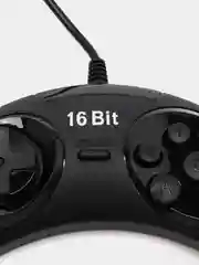 Джойстик для игровой приставки 16 bit 9 pin (узкий штекер) 23-JS черный, матовый