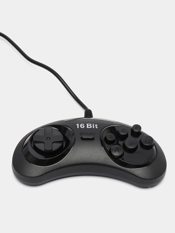 Джойстик для игровой приставки 16 bit 9 pin (узкий штекер) 23-JS черный, матовый