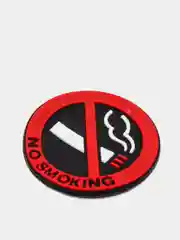 Наклейка в салон автомобиля "No smoking", диаметр 5 см, 2 шт