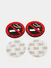 Наклейка в салон автомобиля "No smoking", диаметр 5 см, 2 шт