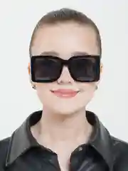 Черный женские солнцезащитные прямоугольные очки