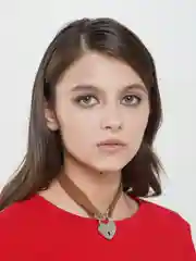 Коричневый чокер с сердечком на замке
