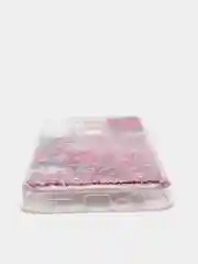Коралловый меланж чехол Realme C3 / 5 / 6i силиконовый переливающийся жидкий с блестками и защитой камеры
