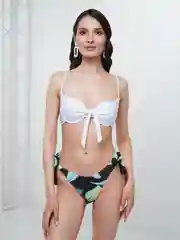 Бирюзовый купальник раздельный с туникой