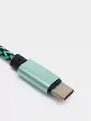 Зеленый кабель micro USB, Type-C, для зарядки и передачи данных