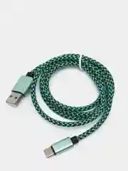 Зеленый кабель micro USB, Type-C, для зарядки и передачи данных