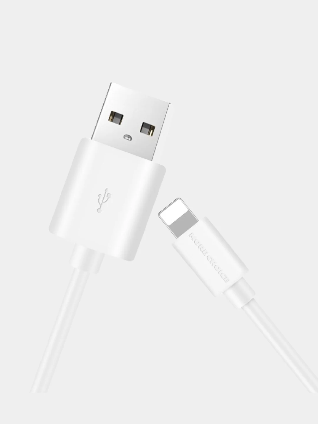 Кабель USB 2.4A Type-C / Apple 8-pin 1 м, быстрая зарядка, для iPhone, More choice K13i