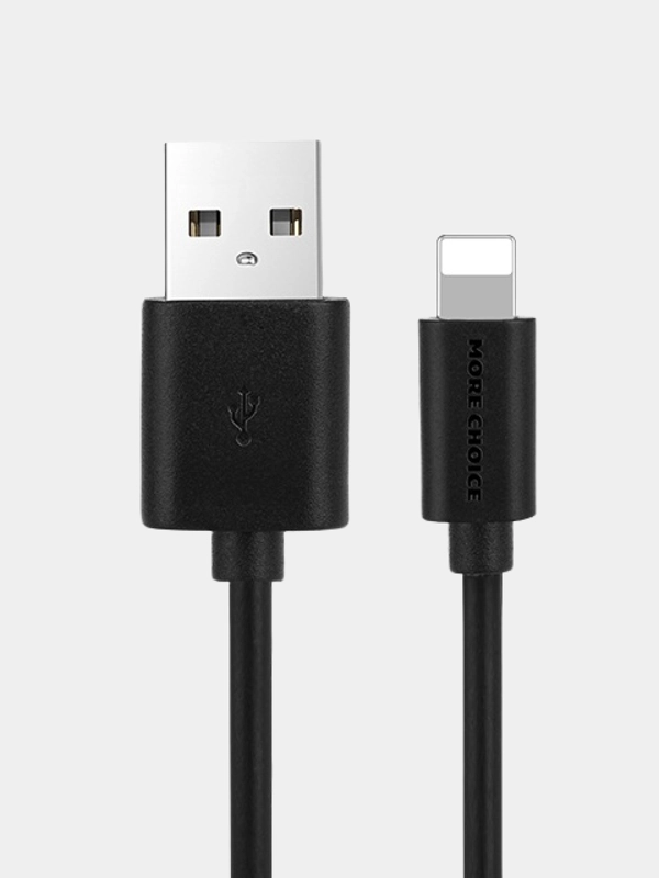 Кабель USB 2.4A Type-C / Apple 8-pin 1 м, быстрая зарядка, для iPhone, More choice K13i