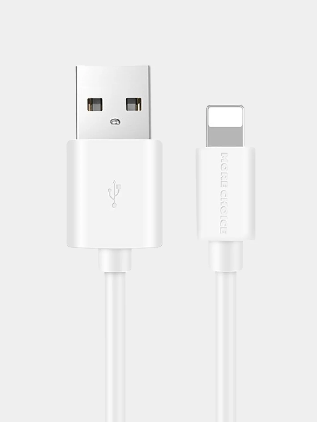 Кабель USB 2.4A Type-C / Apple 8-pin 1 м, быстрая зарядка, для iPhone, More choice K13i