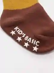 Желтый детские махровые удлиненные носки