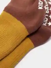 Желтый детские махровые удлиненные носки