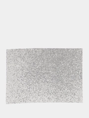 Кожзам с блестками "Квадратики. Оттенки серебряного", 30*20 см