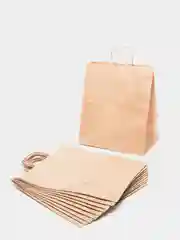 Пакет бумажный, крафтовый, с кручеными ручками, 320 х 370 х 200