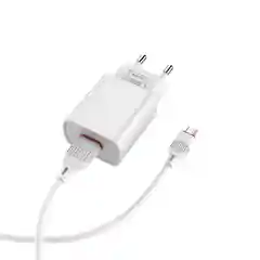 Сетевое зарядное устройство Borofone BA20A 1xUSB до 2.1А кабель Micro-USB/Type-C/Lightning
