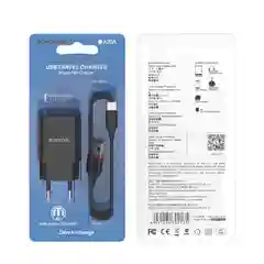 Сетевое зарядное устройство Borofone BA20A 1xUSB до 2.1А кабель Micro-USB/Type-C/Lightning