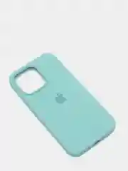 Бирюзовый чехол Silicone Case для iPhone 13 Pro с закрытым низом