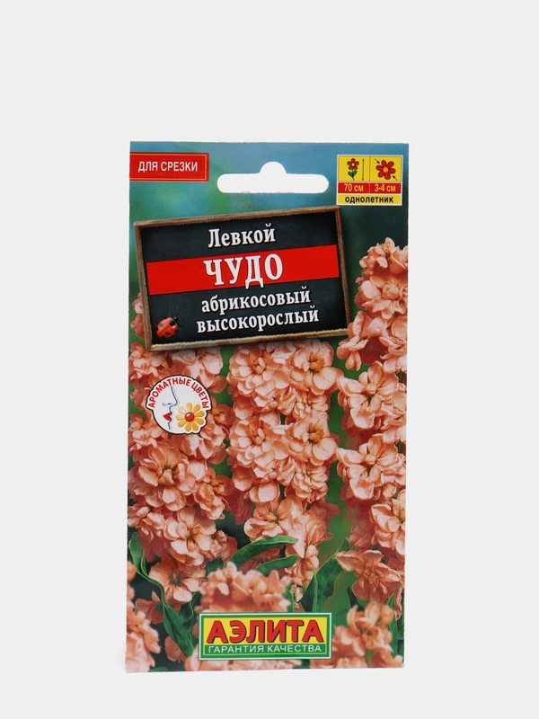 Левкой Чудо абрикосовый высокорослый, семена, цветы