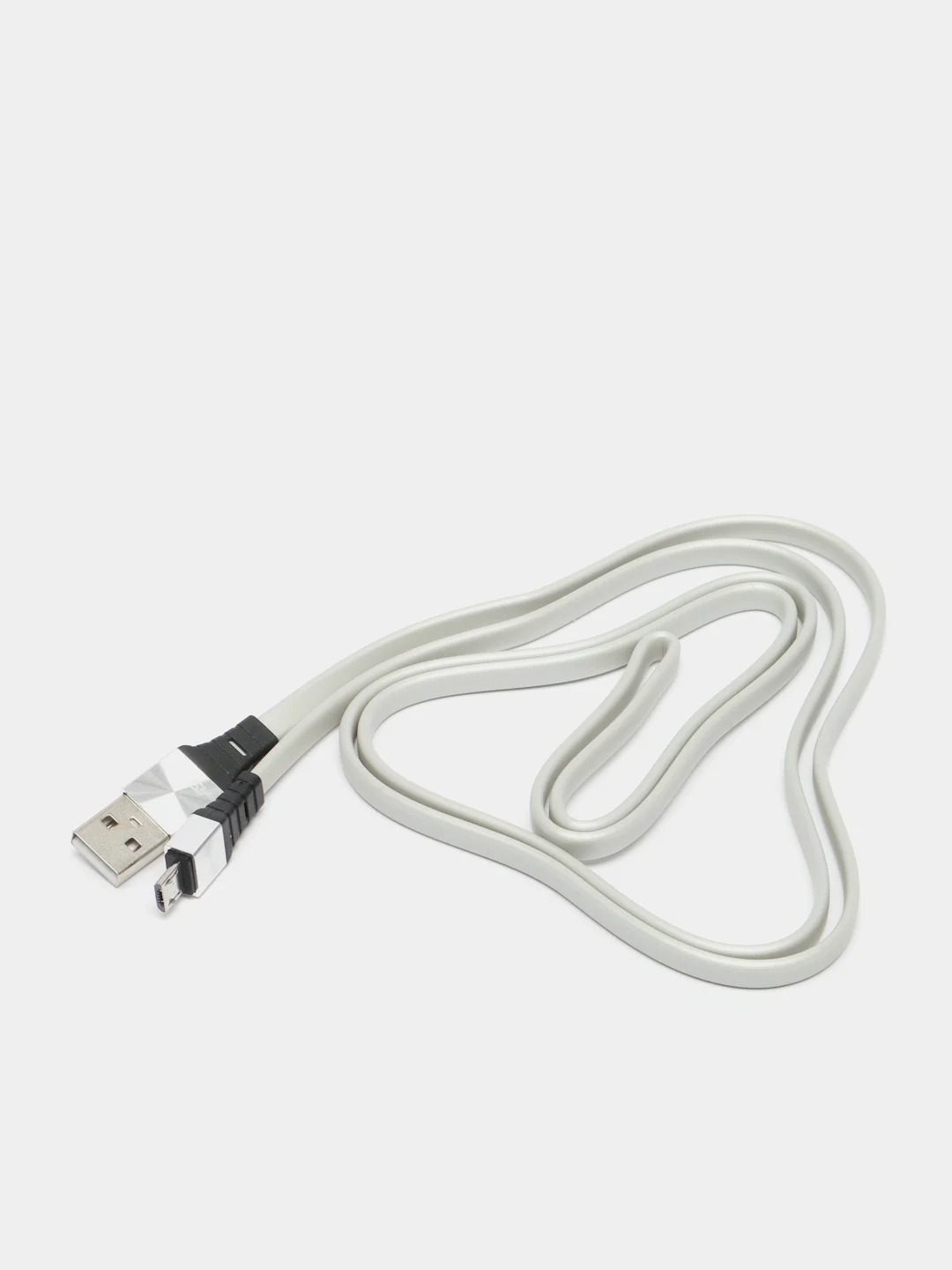 Серый usb кабель Lighting, Type-C, Micro USB, 2.4A, 1.2 м, ASPOR A160