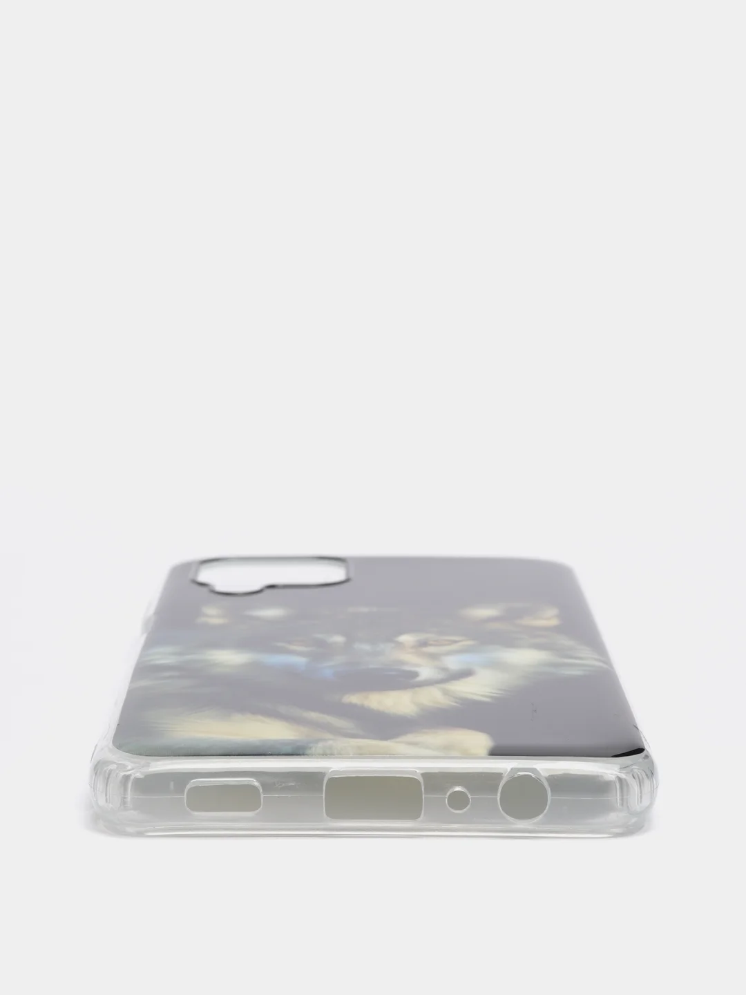 Тёмно-серый чехол Samsung Galaxy M32 / A22 (Самсунг Галакси М32 / А22), силиконовый с рисунком