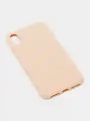 Бежевый чехол для Apple iPhone X / XS силиконовый, матовый, однотонный