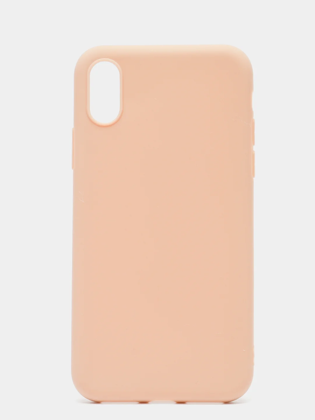 Бежевый чехол для Apple iPhone X / XS силиконовый, матовый, однотонный