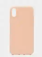 Бежевый чехол для Apple iPhone X / XS силиконовый, матовый, однотонный