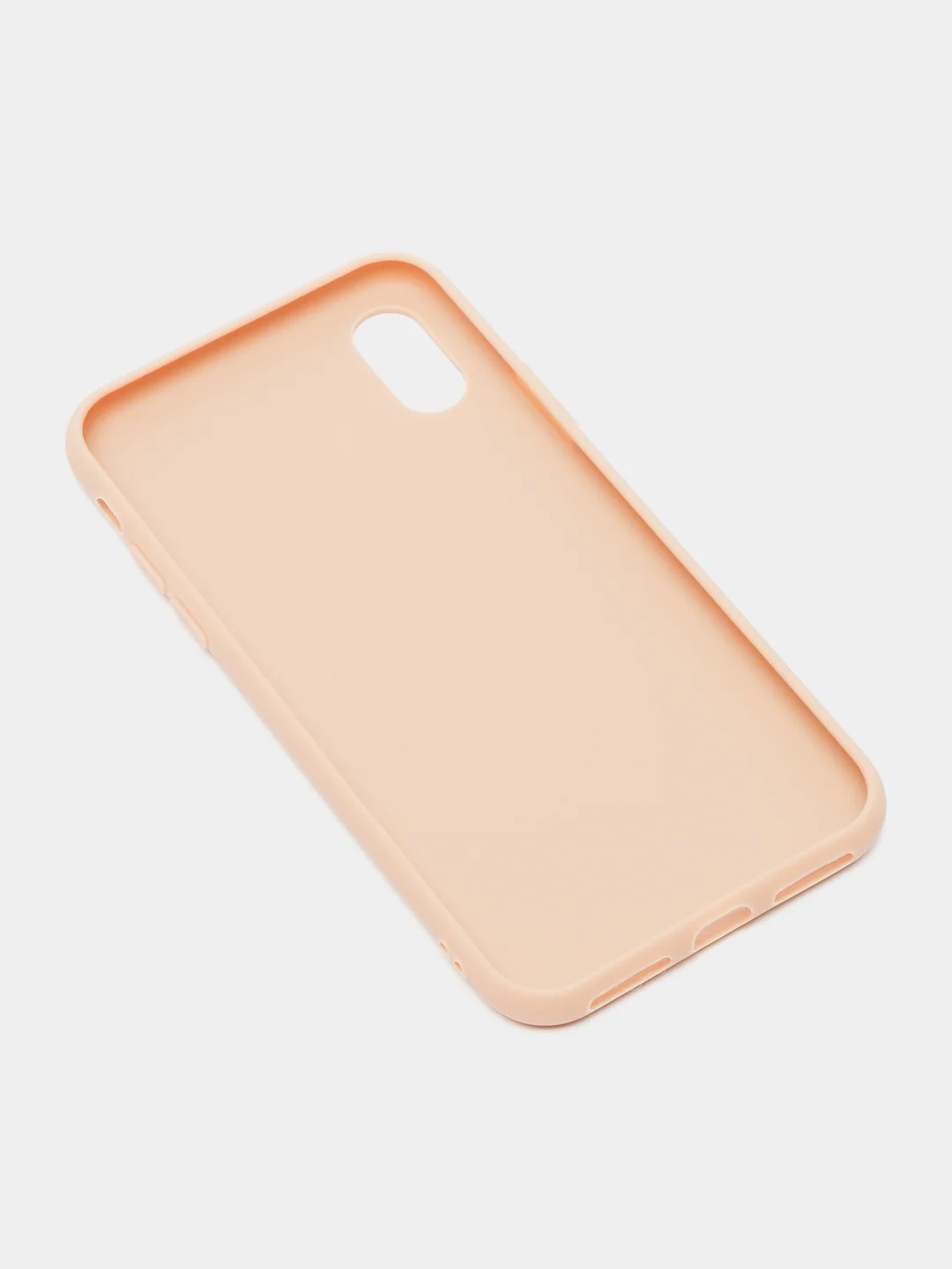 Бежевый чехол для Apple iPhone X / XS силиконовый, матовый, однотонный