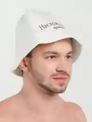Банная шапка с надписью "Настоящему мужчине"