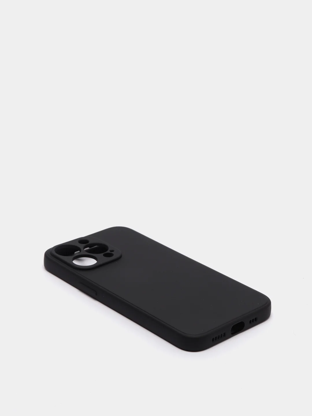 Черный чехол на айфон (iPhone) 13 / 13 Pro / 13 Pro Max силиконовый про макс