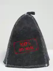 Красный шапка банная, классическая, с вышивкой