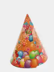 Набор праздничных колпаков, 6 шт., "Happy Birthday" (С Днем Рождения)