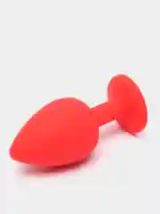 Красный анальная пробка силиконовая