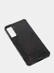 Черный чехол Samsung Galaxy S22, S22 Plus, S22 Ultra, Галакси С22, под кожу с карманом для карты