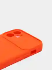 Оранжевый чехол для iPhone 12 mini, защита камеры, бархатный