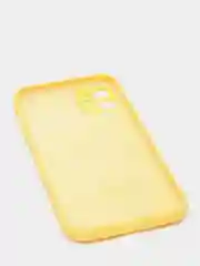 Желтый чехол Silicone Case для iPhone 13 /11/12/12 ProMax с защитой камеры с бархатной подкладкой