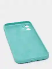Бирюзовый чехол Silicone Case для iPhone 13 /11/12/12 ProMax с защитой камеры с бархатной подкладкой