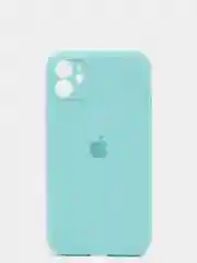 Бирюзовый чехол Silicone Case для iPhone 13 /11/12/12 ProMax с защитой камеры с бархатной подкладкой