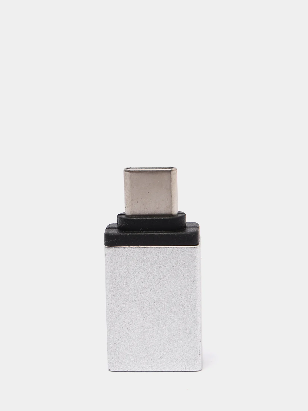 Серебряный адаптер переходник usb type c на usb otg