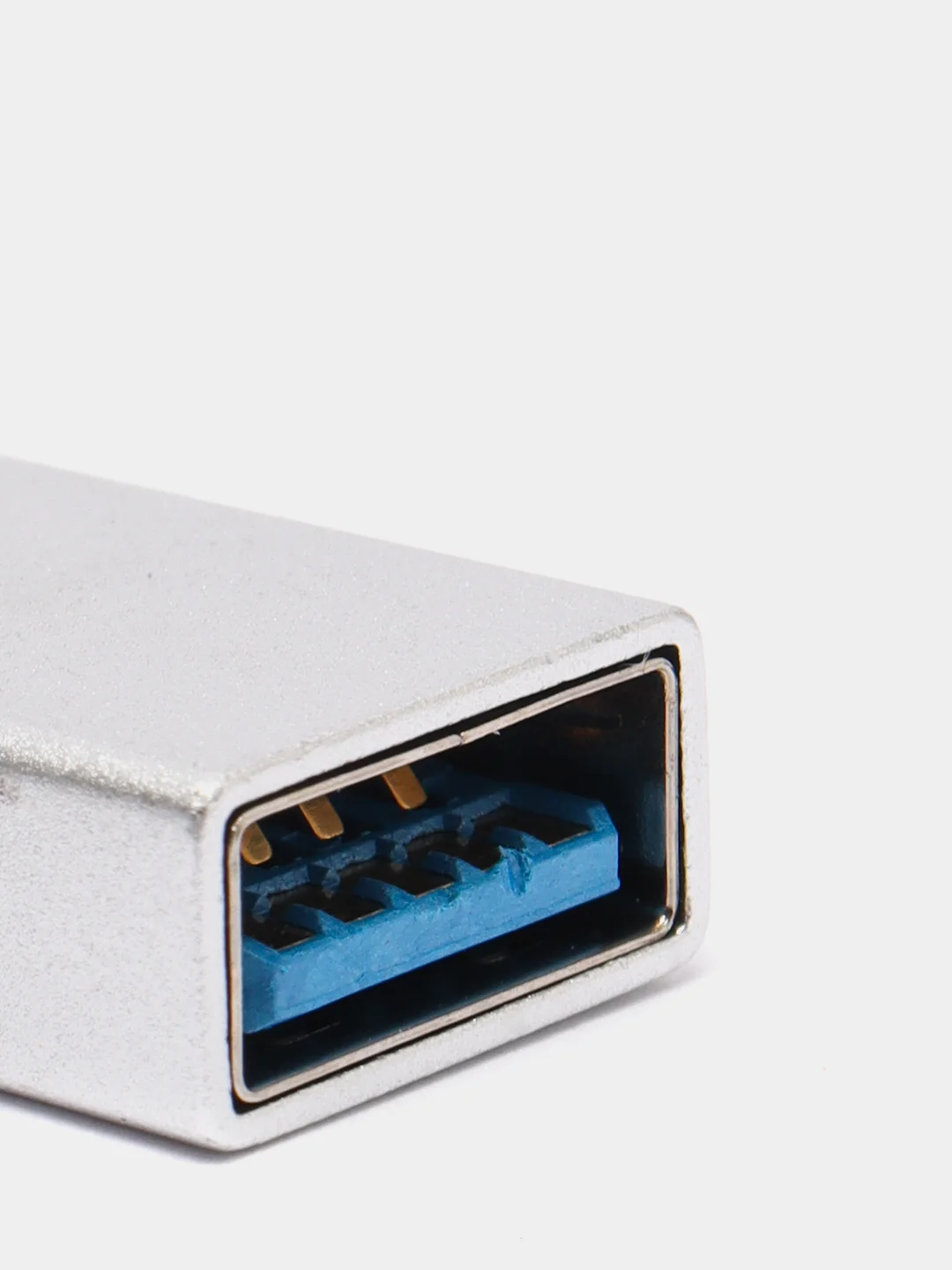 Серебряный адаптер переходник usb type c на usb otg