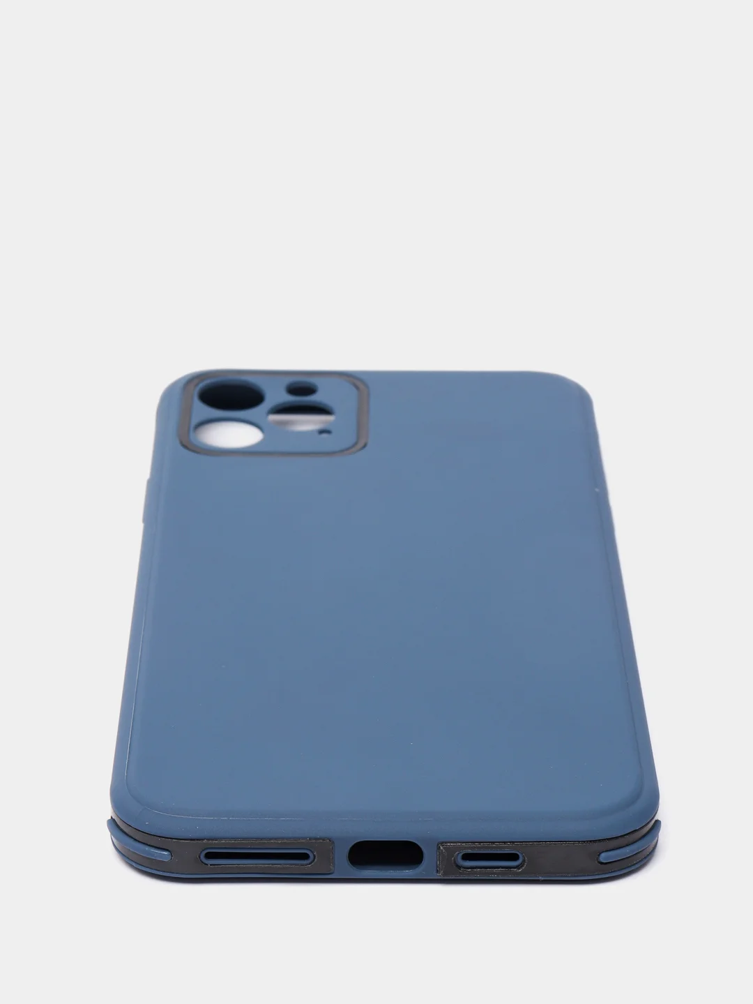 Синий чехол усиленный с полосой для iPhone 11 Pro Max, силиконовый