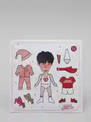 Кораллово-розовый стикеры-наряды K-Pop "TNT"