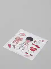 Кораллово-розовый стикеры-наряды K-Pop "TNT"