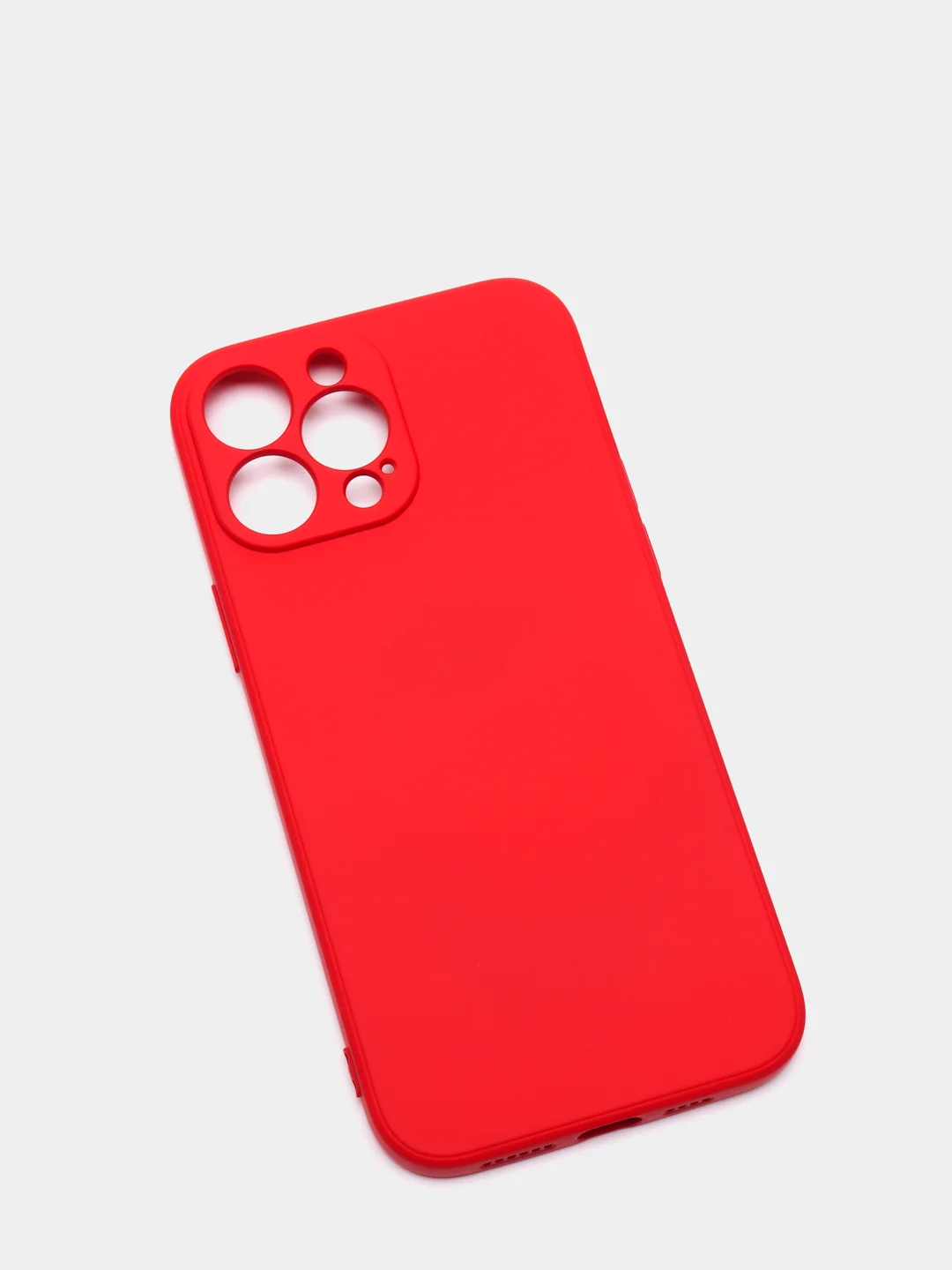 Красный чехол iPhone 13 Pro Max, силиконовый на айфон про макс