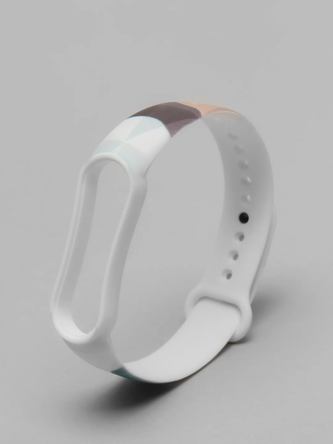 Коричневый силиконовый ремешок с принтом для Xiaomi Mi Band 3 / 4 / 5 / 6