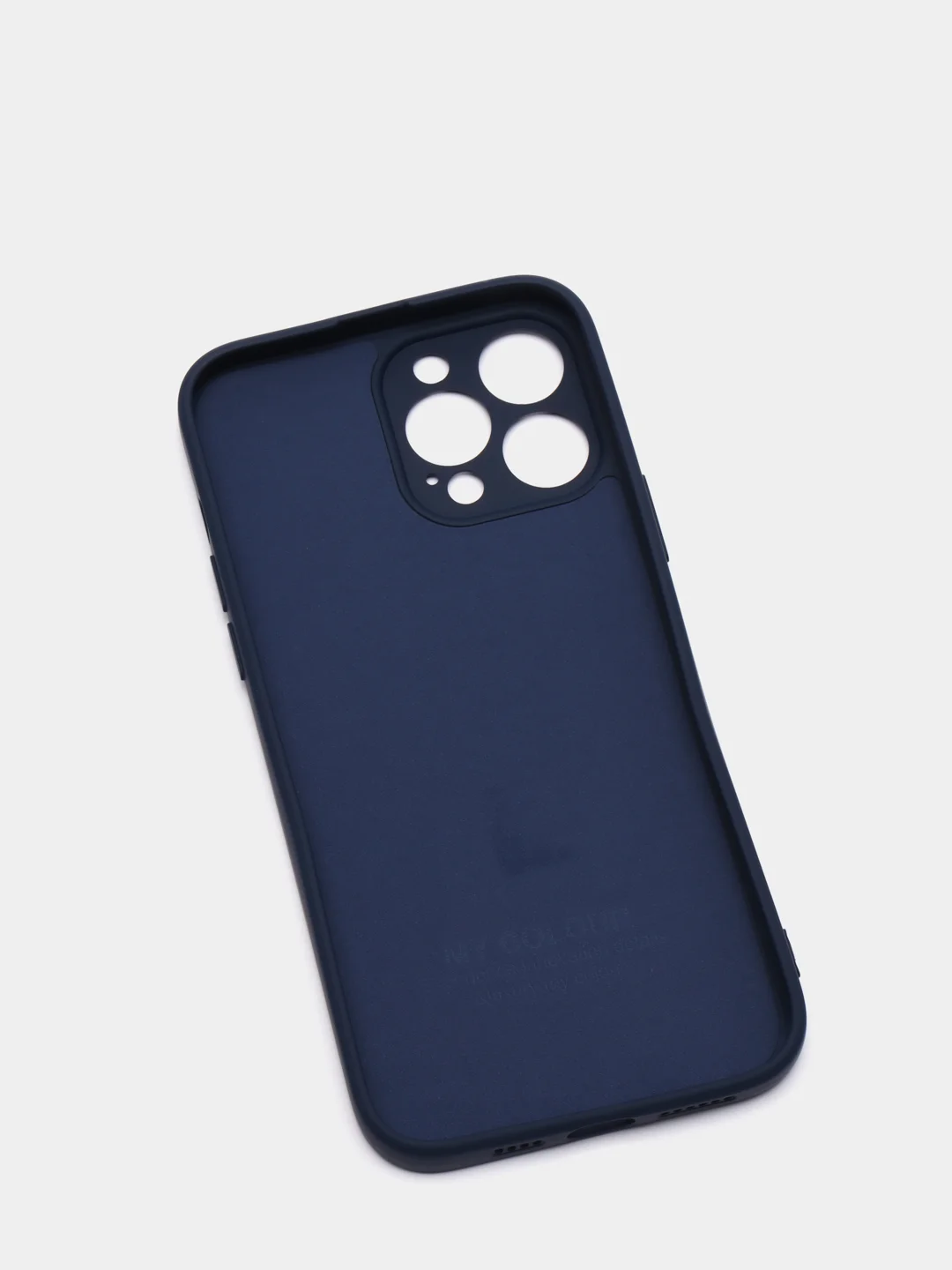 Темно-синий чехол iPhone 13 Pro Max, силиконовый на айфон про макс
