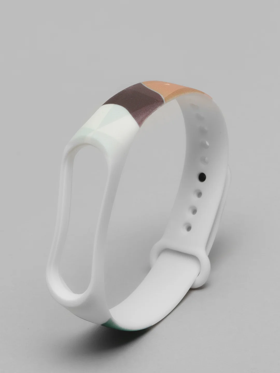 Коричневый силиконовый ремешок с принтом для Xiaomi Mi Band 3 / 4 / 5 / 6