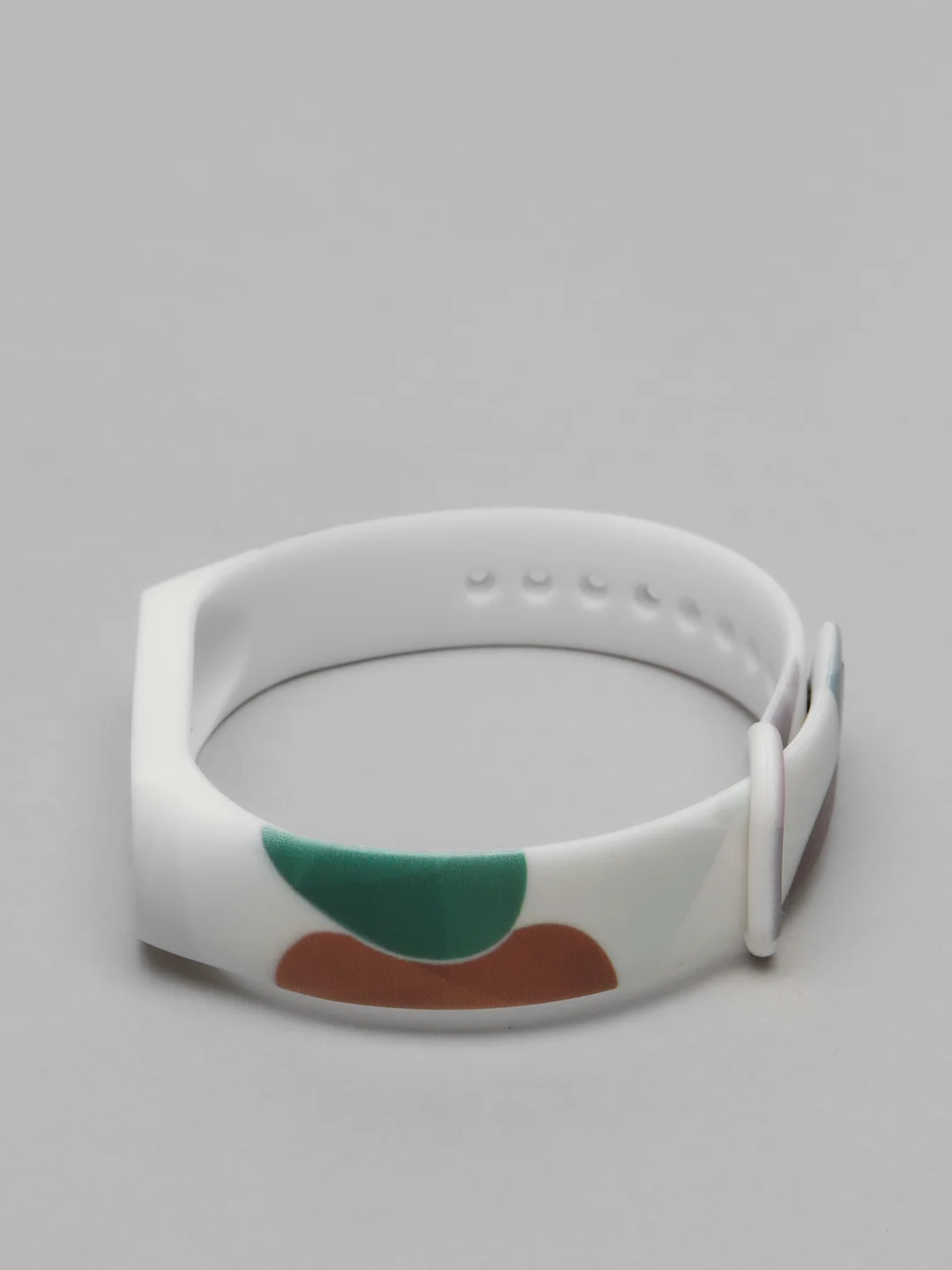 Коричневый силиконовый ремешок с принтом для Xiaomi Mi Band 3 / 4 / 5 / 6