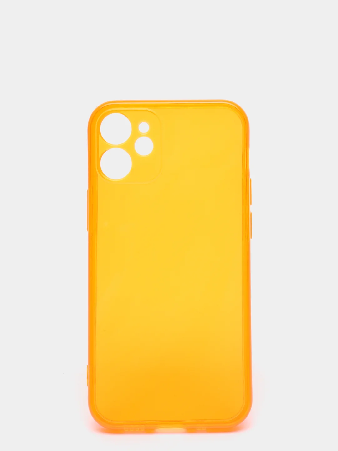 Оранжевый яркий силиконовый чехол iPhone XR, 11, 12 Mini, 12 Pro, 12 Pro Max