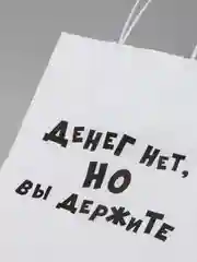 Пурпурный пакет подарочный с приколами, крафтовый, 24 х 14 х 30 см