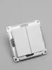 Выключатель двухклавишный Schneider Electric AtlasDesign, механизм, белый, ATN000151